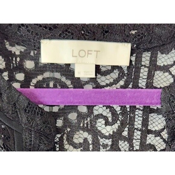 LOFT Crochet See Thru Long Sleeved Top - Medium - Picture 4 of 6